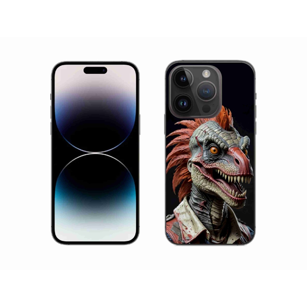 mmCase gél tok az iPhone 14 Pro-hoz – punk dinoszaurusz