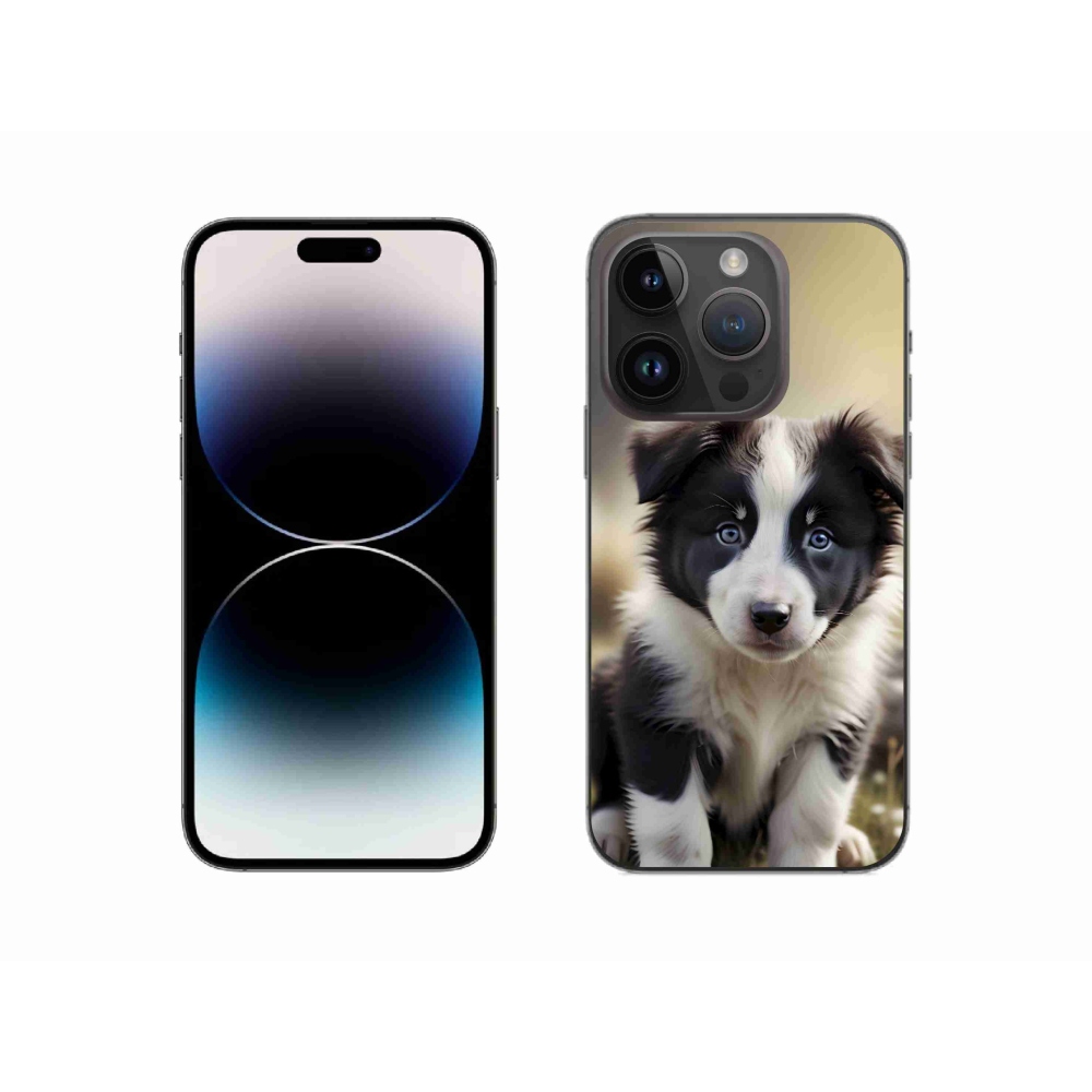 mmCase gél tok az iPhone 14 Pro-hoz – aranyos border collie