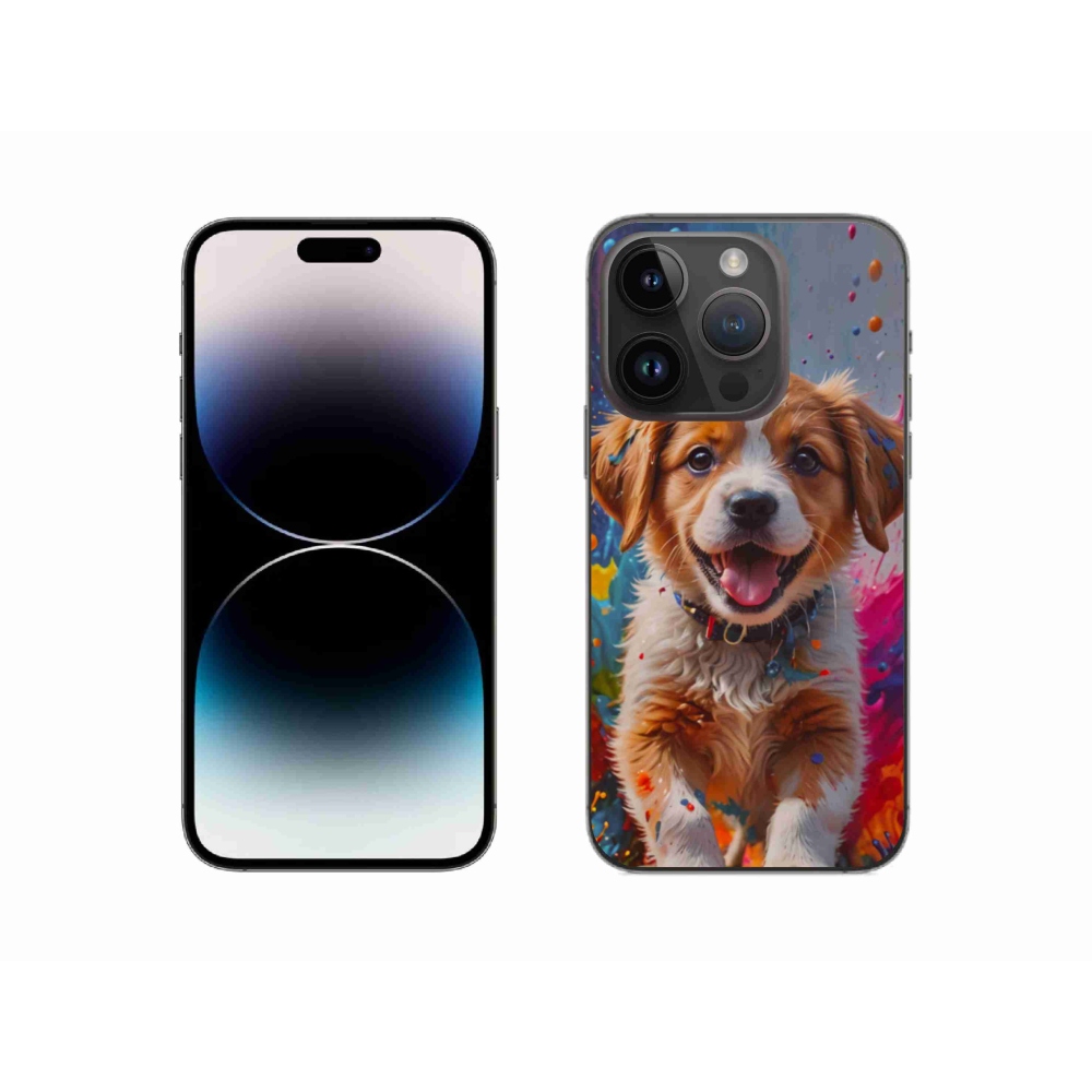 Gél borítás mmCase iPhone 14 Pro készülékhez - aranyos kiskutya 3