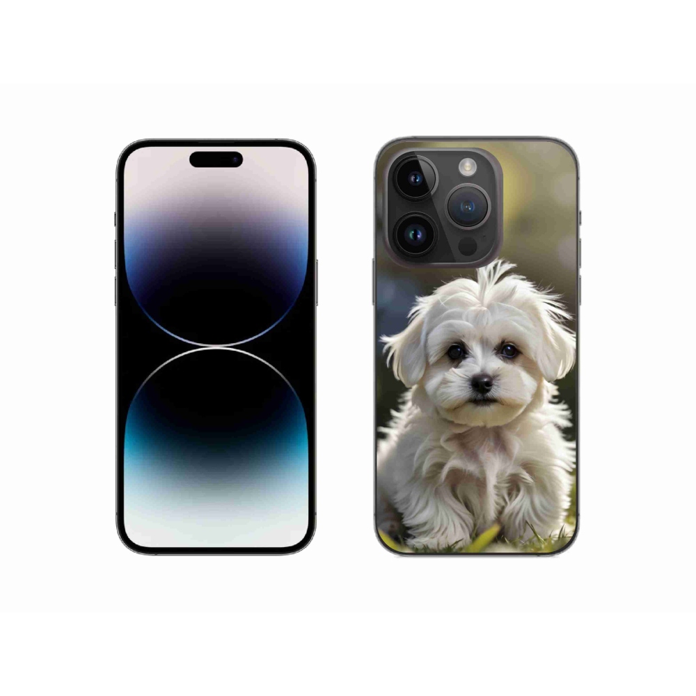 mmCase gél tok az iPhone 14 Pro-hoz – aranyos máltai kutyus