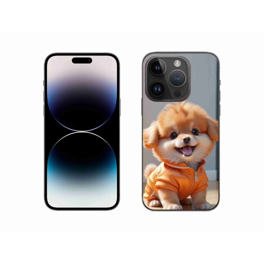 mmCase gél tok az iPhone 14 Pro-hoz – aranyos pomerániai pulóverben