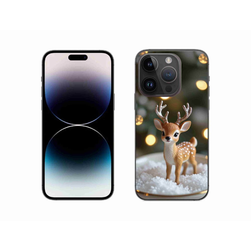 mmCase gél tok az iPhone 14 Pro-hoz – aranyos karácsonyi szarvas