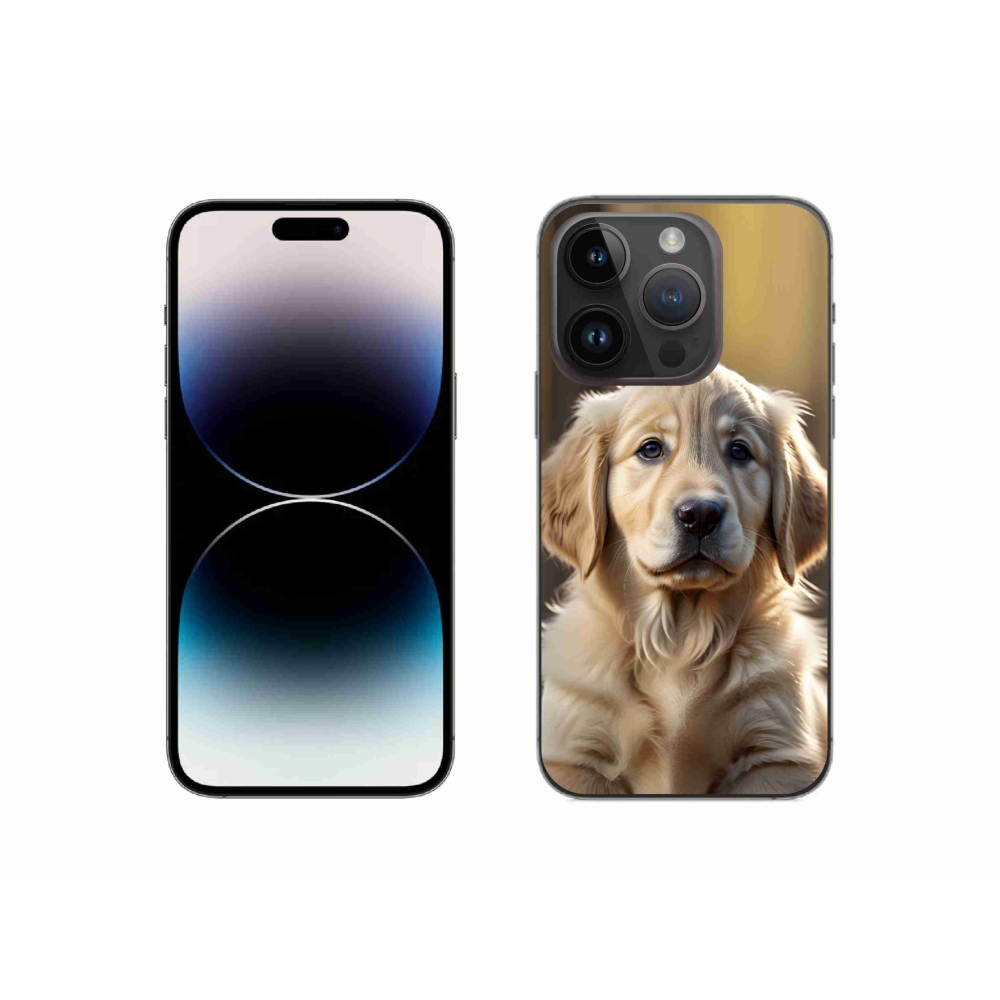 mmCase gél tok az iPhone 14 Pro-hoz – aranyos arany retriever
