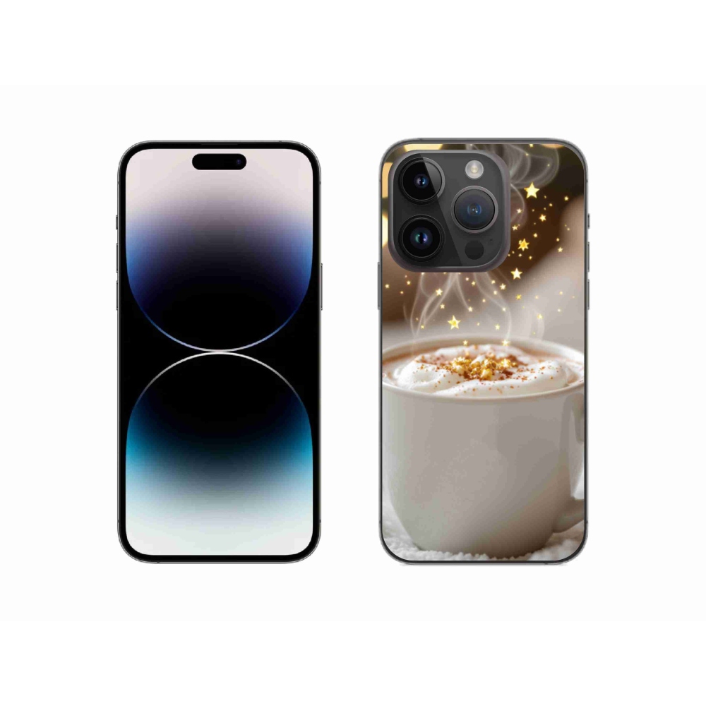 Gél borítás mmCase iPhone 14 Pro készülékhez - Karácsonyi forró ital