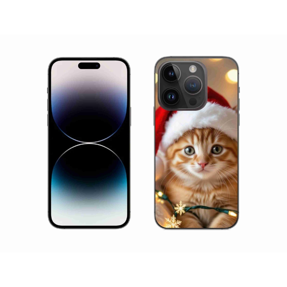 Gél borítás mmCase iPhone 14 Pro készülékhez - Karácsonyi cica