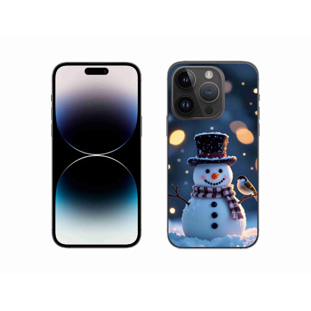 mmCase gél tok az iPhone 14 Pro-hoz – karácsonyi hóember