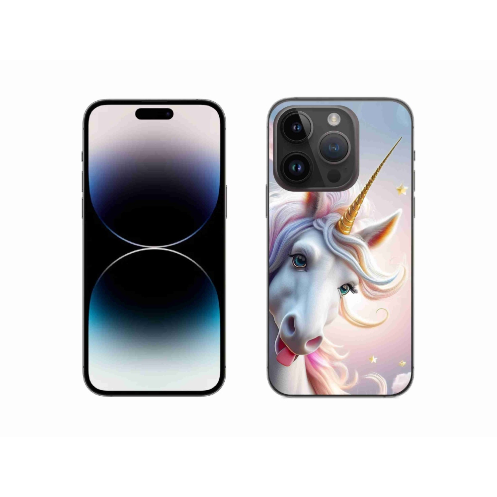 mmCase gél tok az iPhone 14 Pro-hoz – vidám egyszarvú