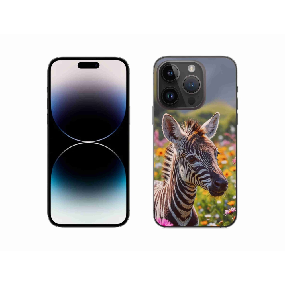 mmCase gél tok az iPhone 14 Pro-hoz – zebra a réten