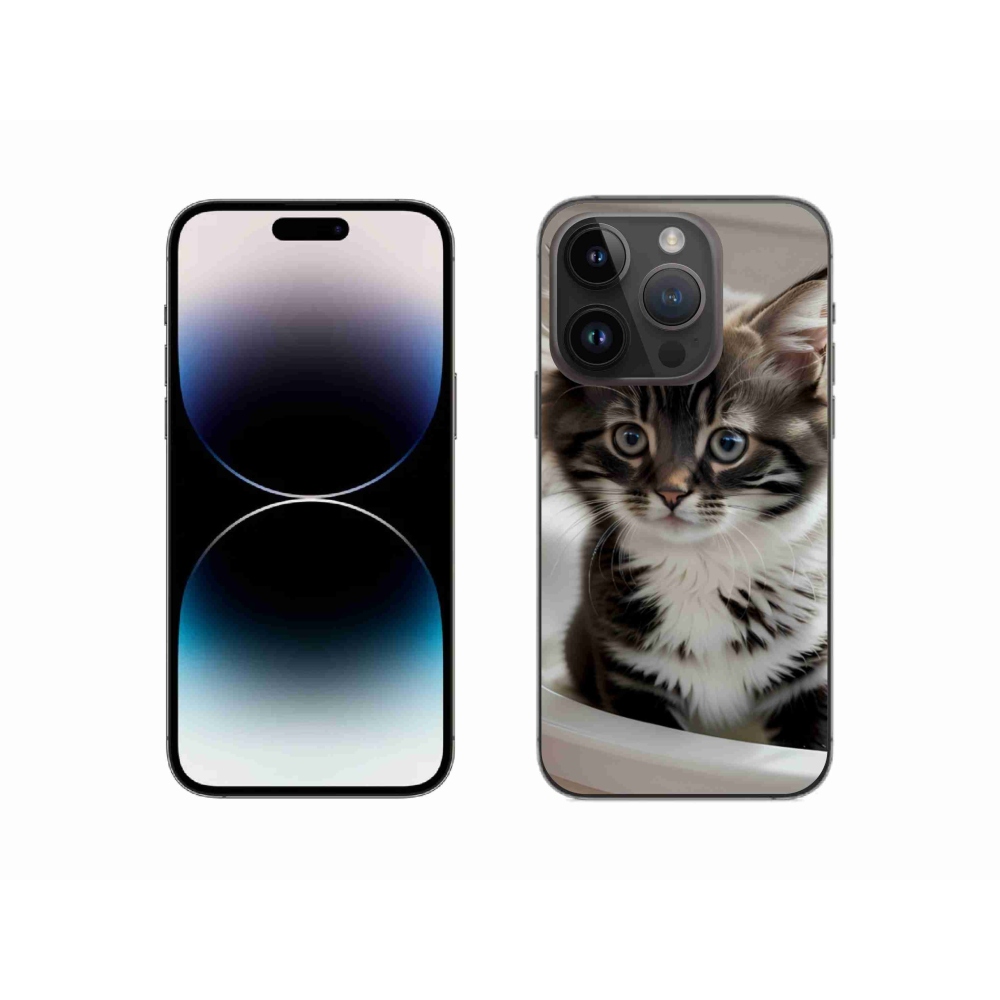 Zselés borítás mmCase iPhone 14 Pro készülékhez - kíváncsi cica