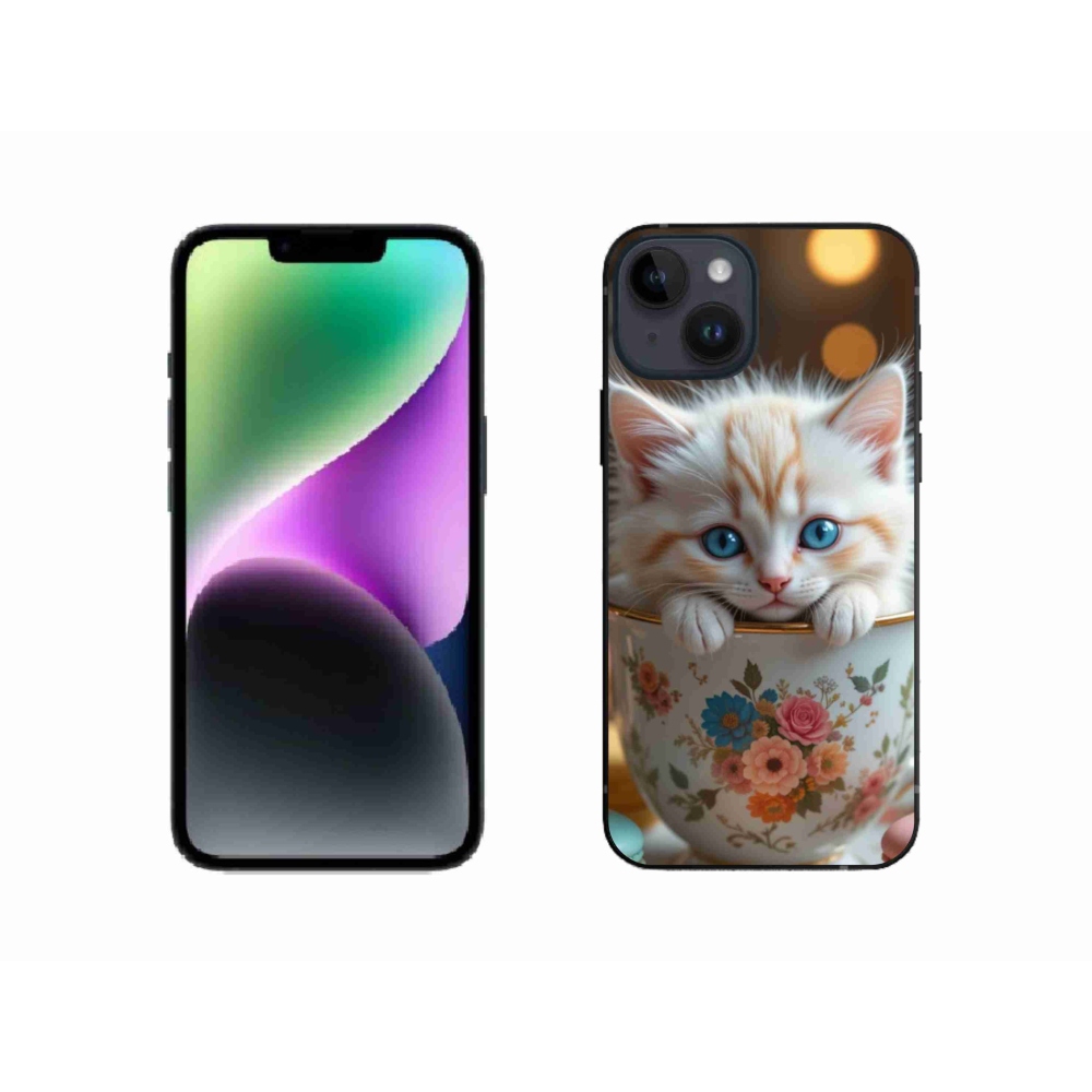 Gél borítás mmCase iPhone 14 készülékhez - aranyos cica 6