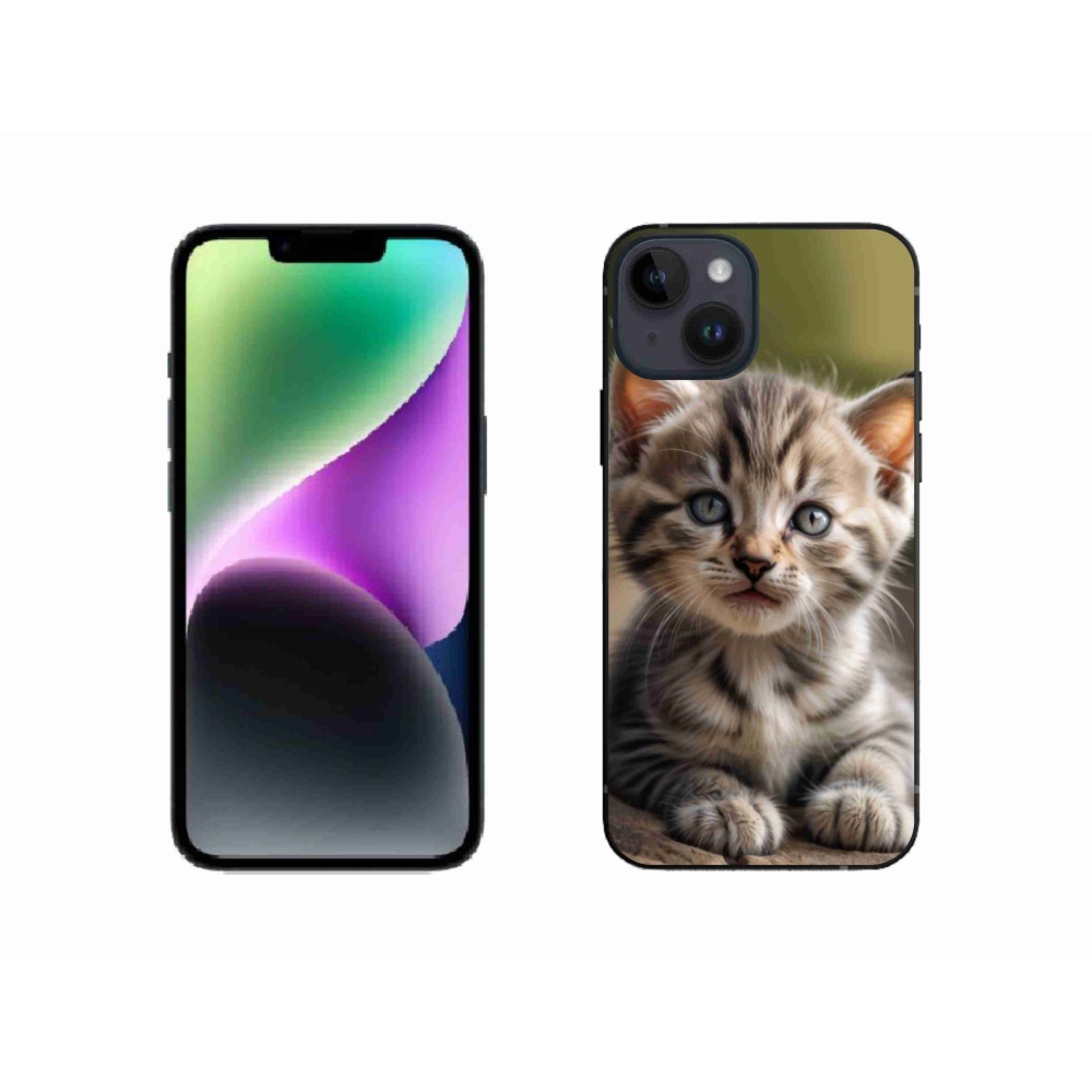 Gél borítás mmCase iPhone 14 készülékhez - aranyos cica 9