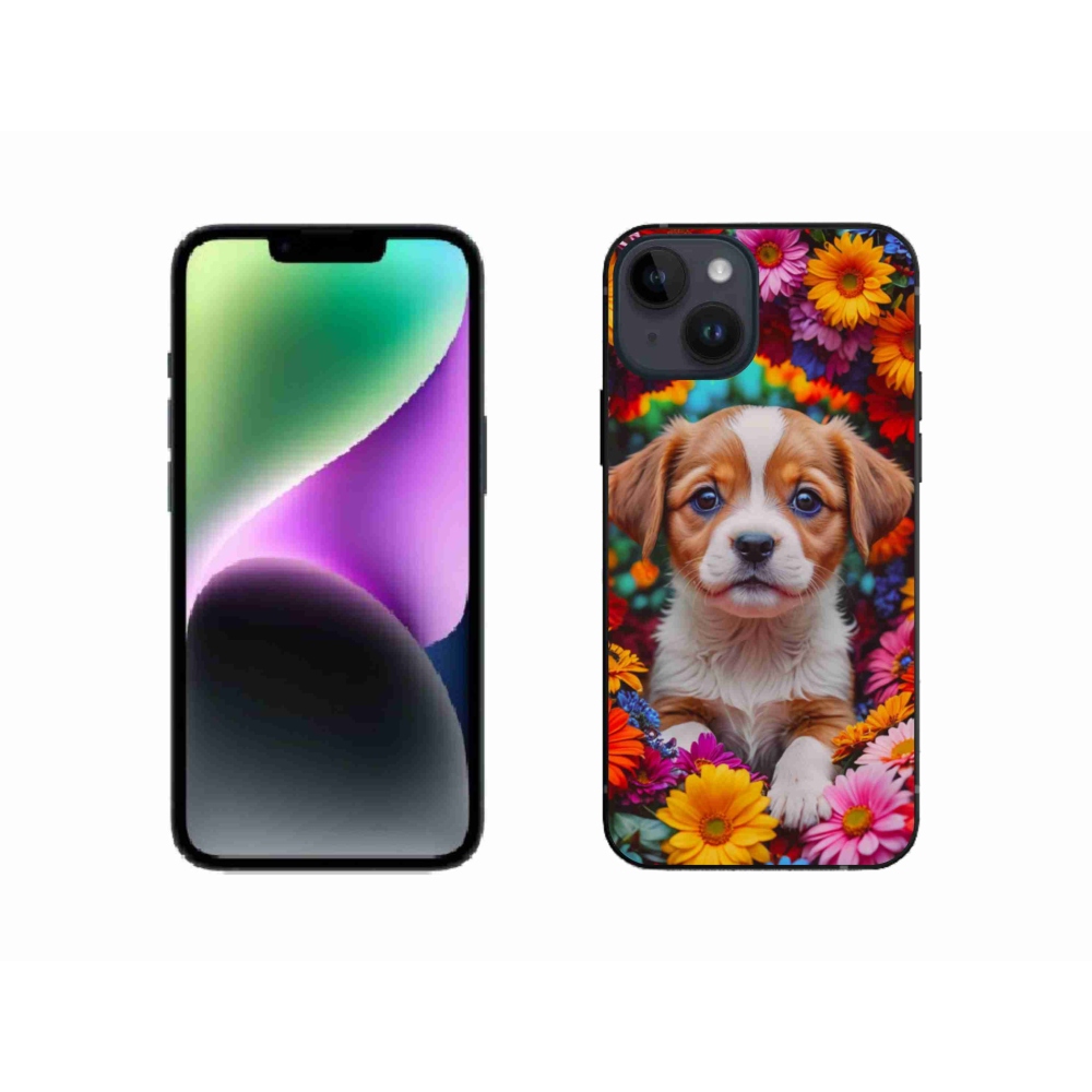 Gél borítás mmCase iPhone 14 készülékhez - aranyos kiskutya