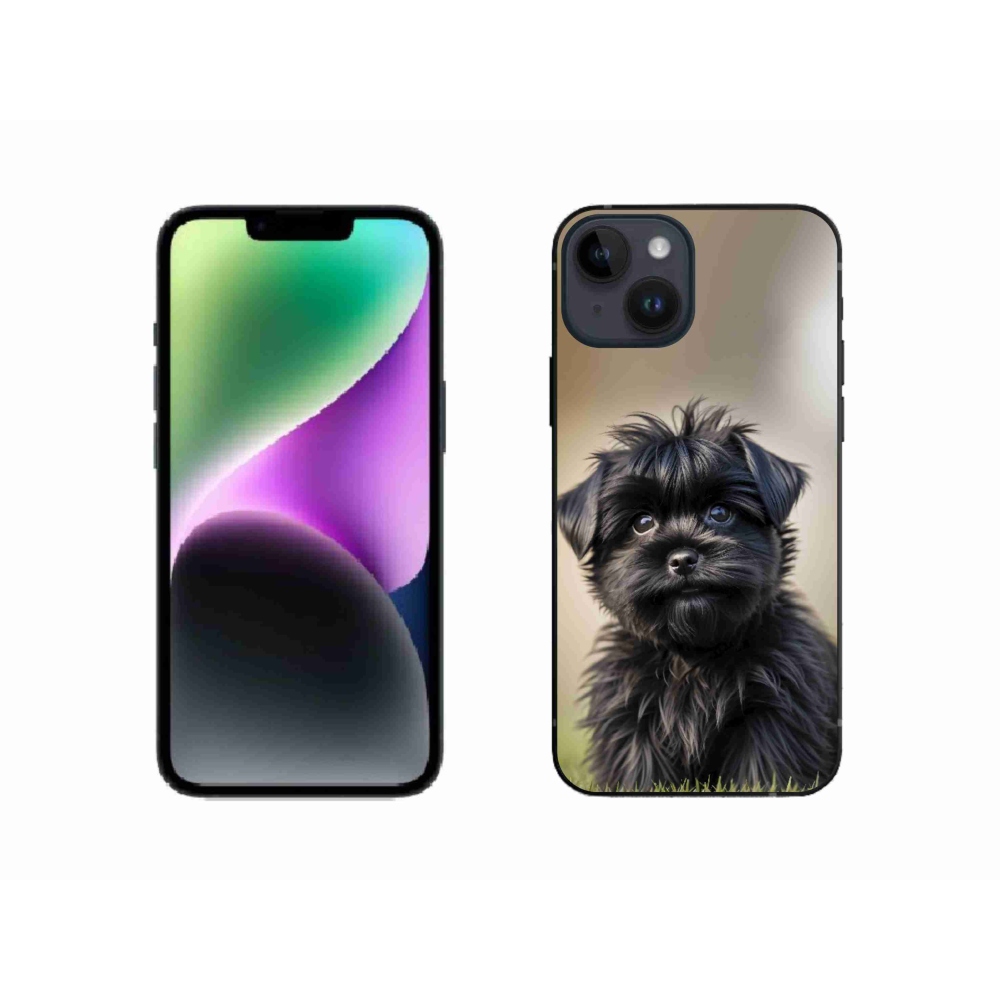 mmCase gél tok az iPhone 14-hez – aranyos fekete kutyus