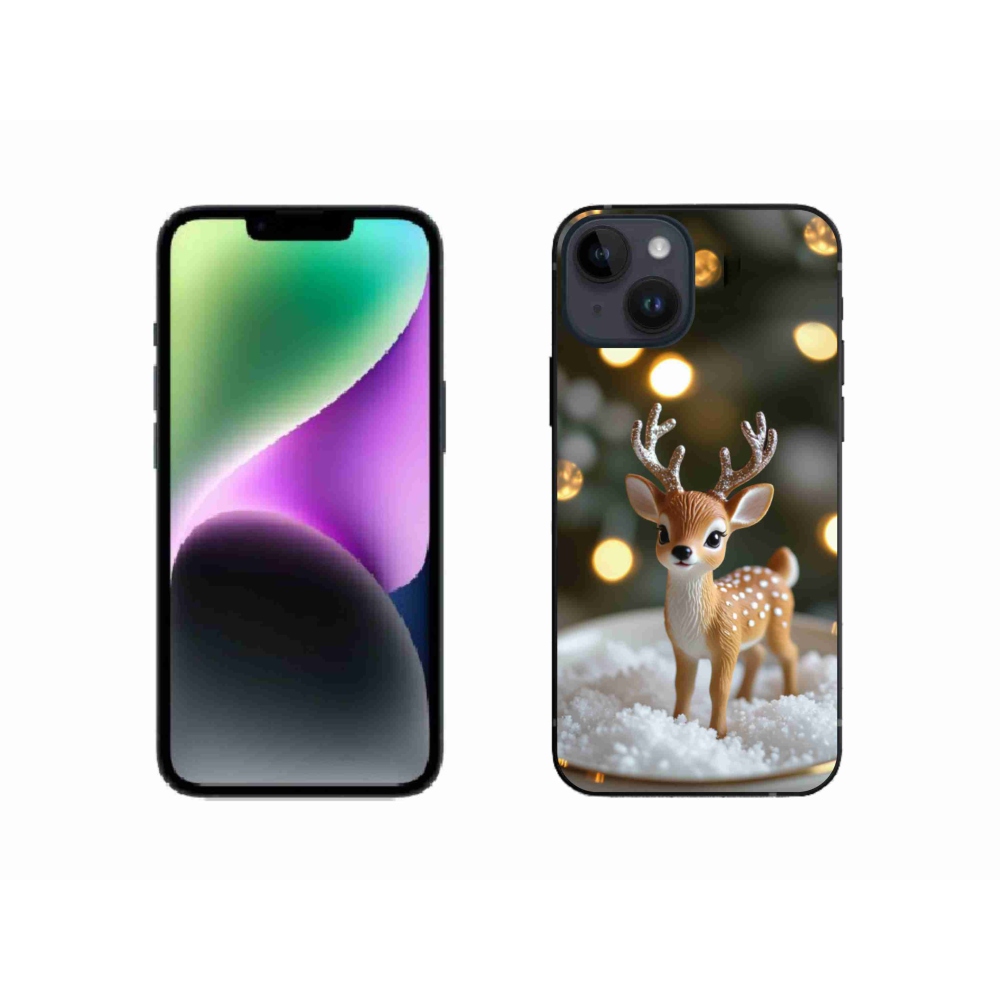 mmCase gél tok az iPhone 14-hez – aranyos karácsonyi szarvas
