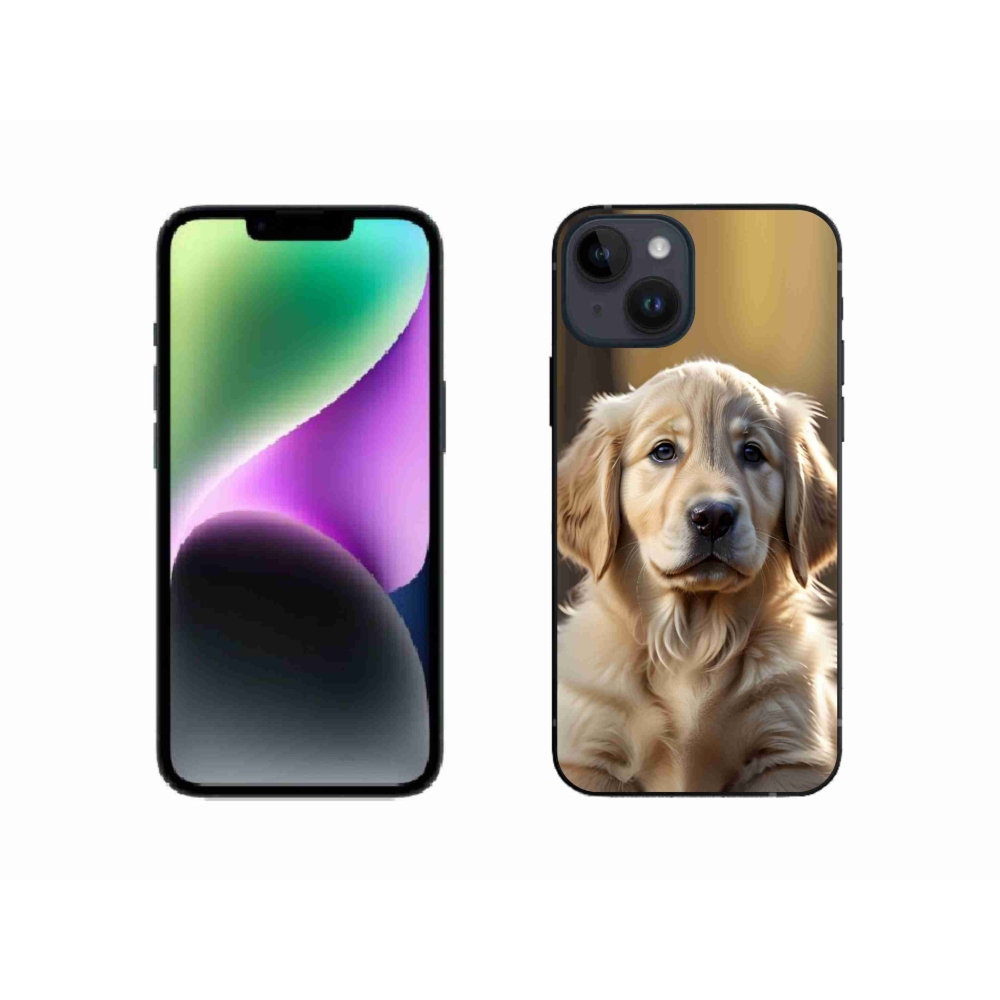 mmCase gél tok az iPhone 14-hez – aranyos arany retriever