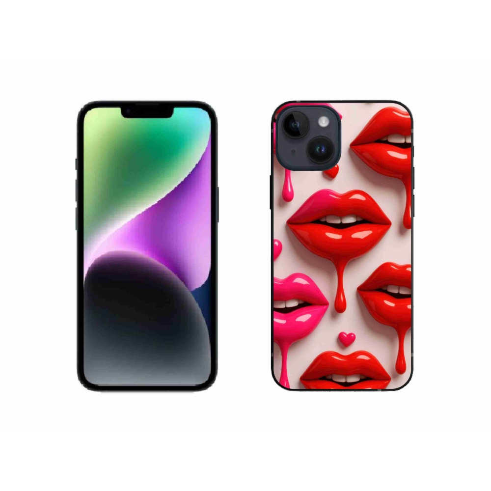 Zselés borítás mmCase iPhone 14 készülékhez - ajkak 2