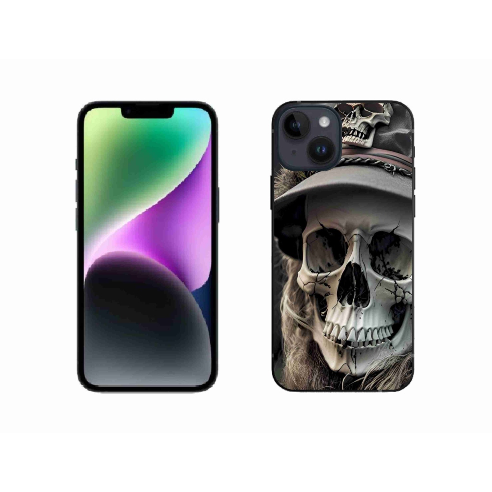 Zselés borítás mmCase iPhone 14 készülékhez - sötét koponya