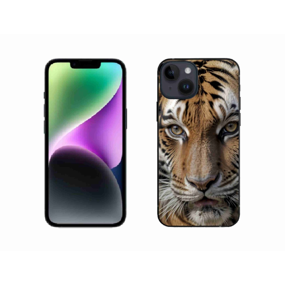 Zselés borítás mmCase iPhone 14 készülékhez - tigris nézet
