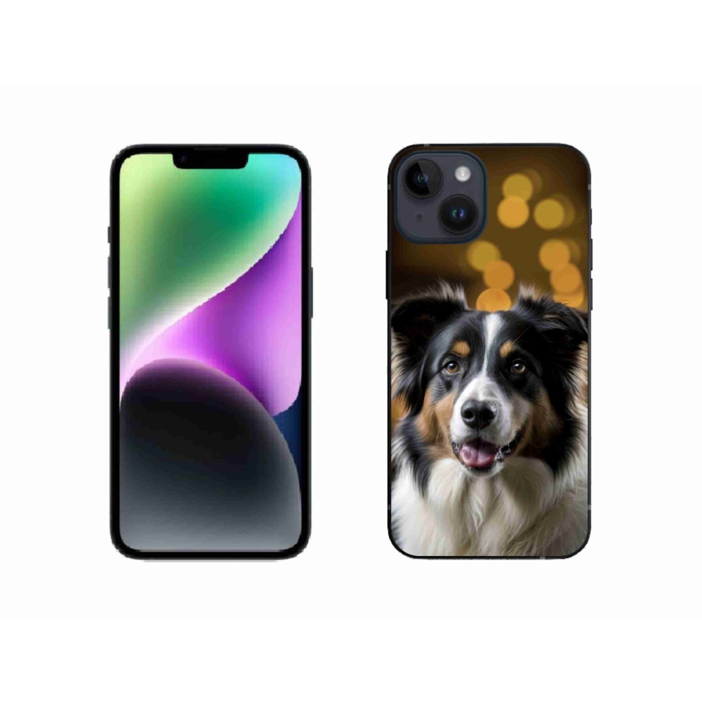 mmCase gél tok az iPhone 14-hez – mosolygós ausztrál juhászkutya