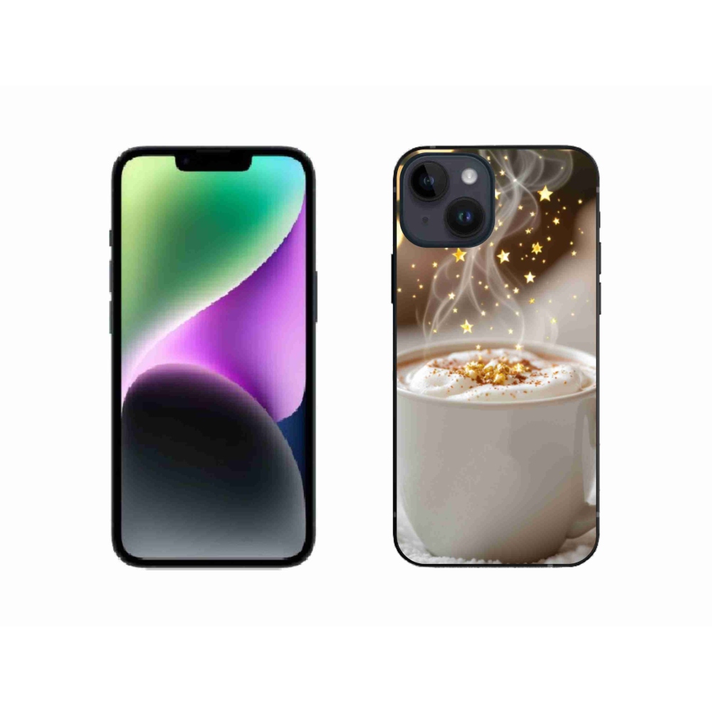 Gél borítás mmCase iPhone 14 készülékhez - Karácsonyi forró ital