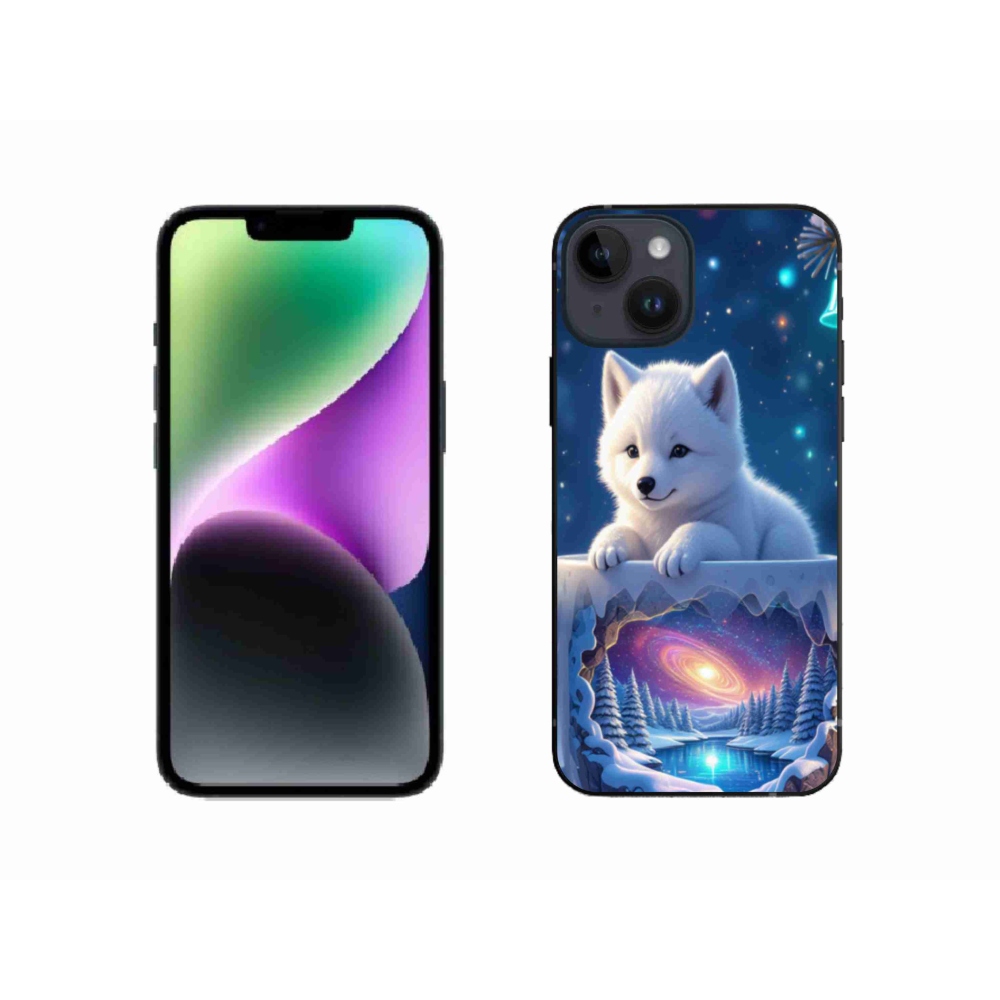 Gél borítás mmCase iPhone 14 készülékhez - Karácsonyi kiskutya