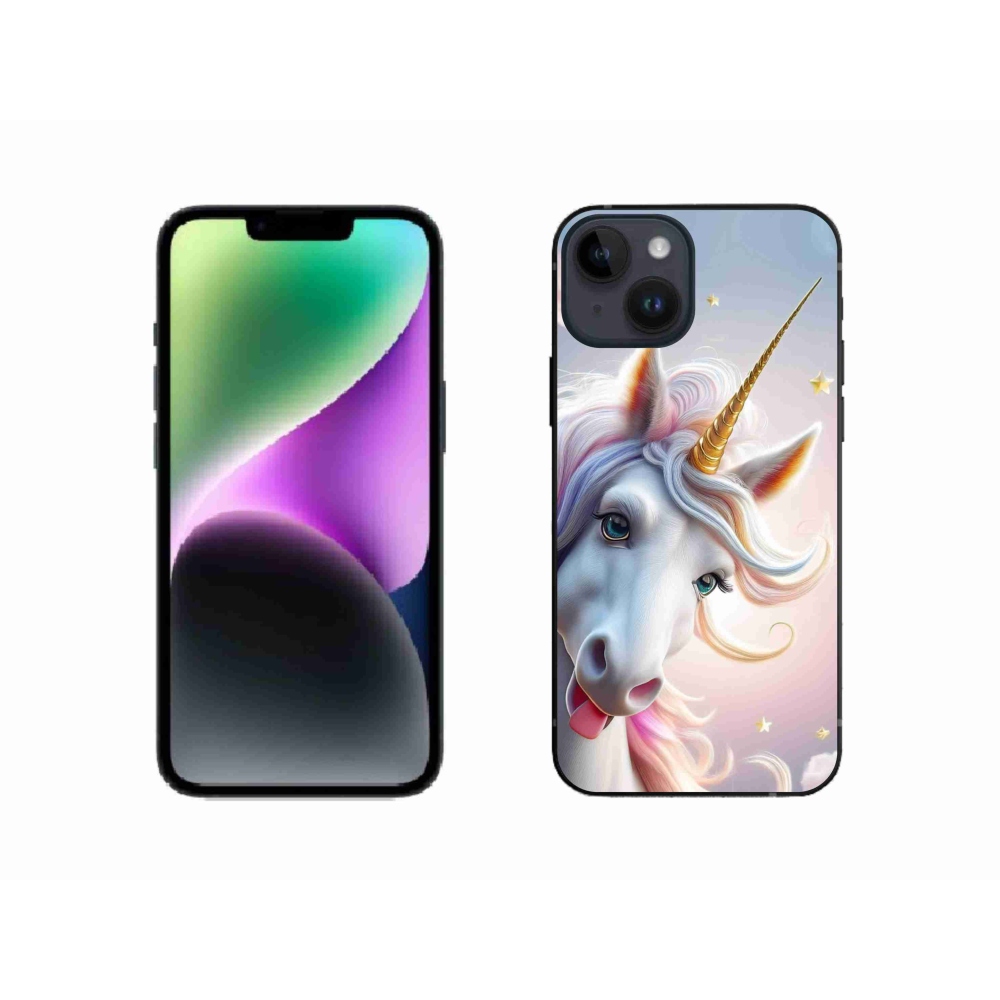 mmCase gél tok az iPhone 14-hez – vidám egyszarvú