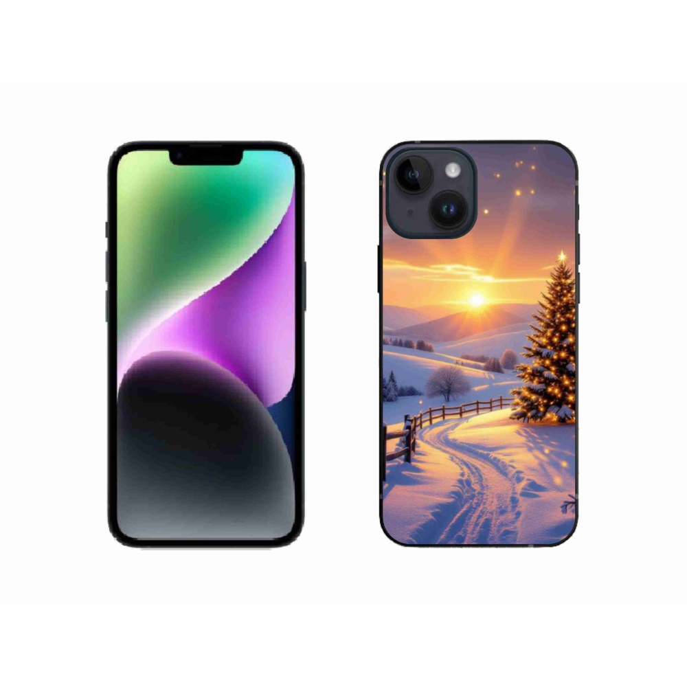 Gél borítás mmCase iPhone 14 készülékhez - téli tájkép