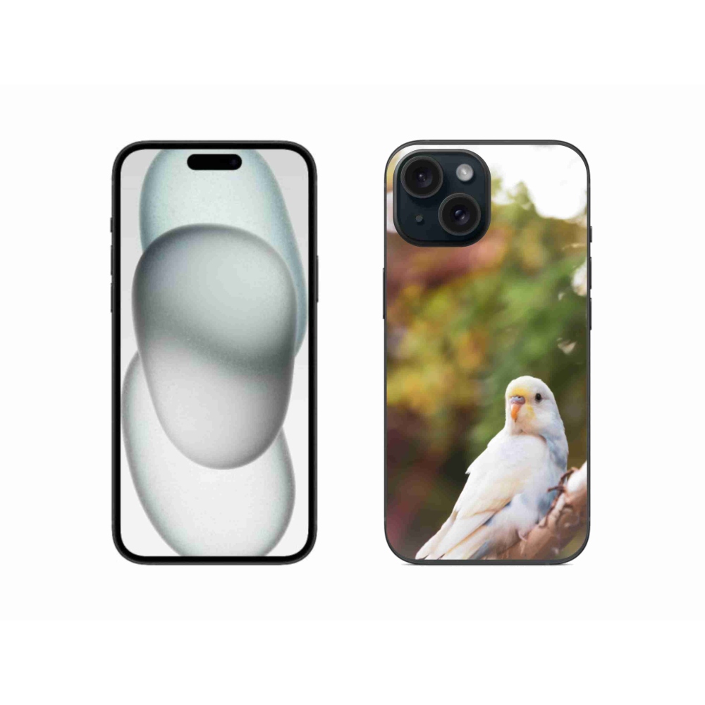 Zselés borítás mmCase iPhone 15 készülékhez - andulka fehér