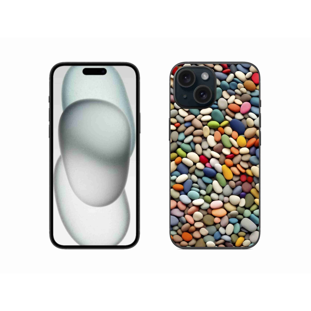 Zselés borítás mmCase iPhone 15 készülékhez - színes strasszkövek 2
