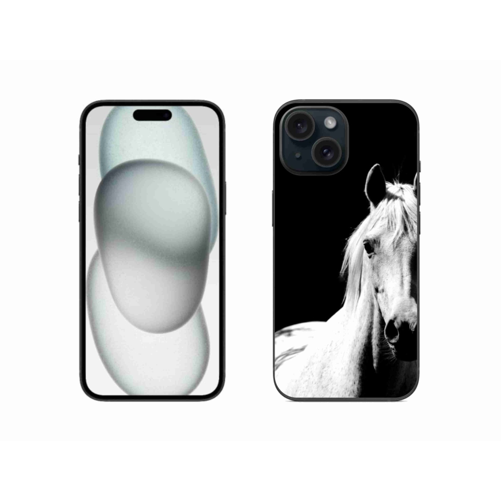 Zselés borítás mmCase iPhone 15-hez - fehér ló 5