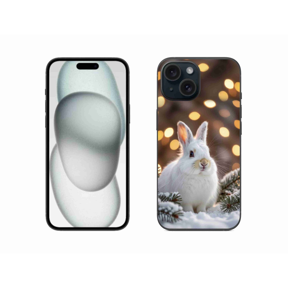 mmCase gél tok az iPhone 15-hez – fehér nyuszi