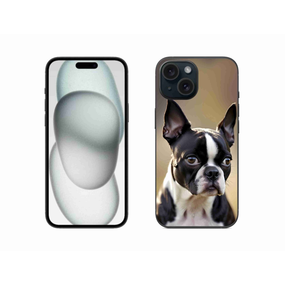 mmCase gél tok az iPhone 15-hez – bostoni terrier
