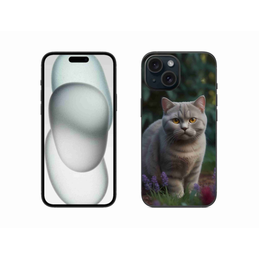 Zselés borítás mmCase iPhone 15 készülékhez - Brit macska