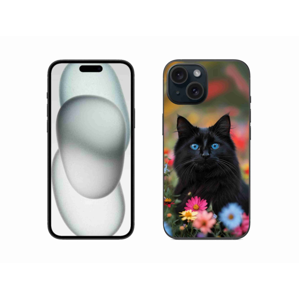 mmCase gél tok az iPhone 15-hez – fekete cica 4
