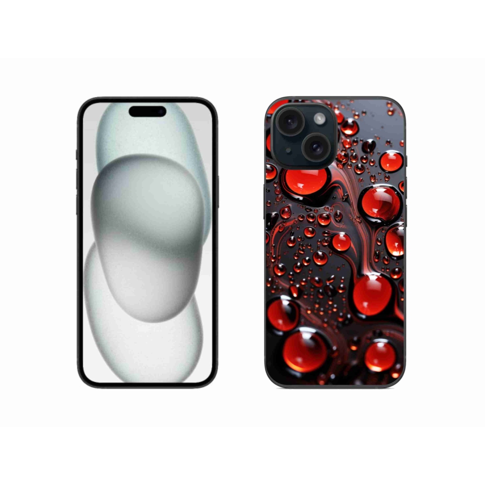 Zselés borítás mmCase iPhone 15-hez - piros csepp 2