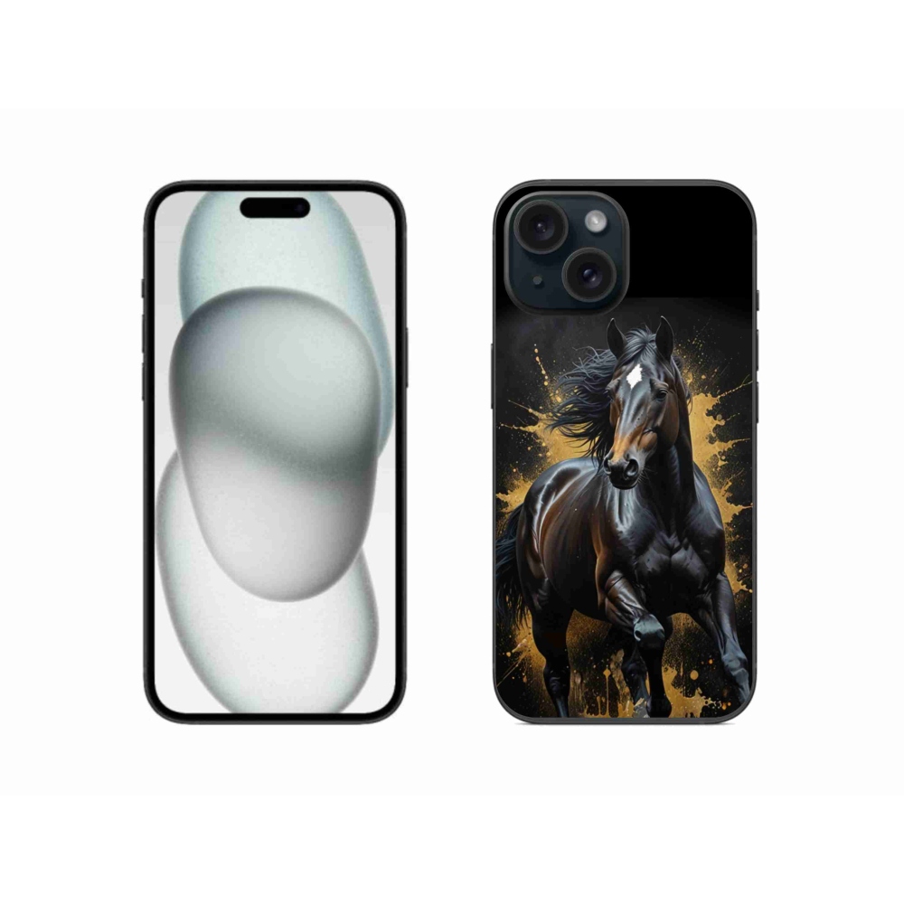 mmCase gél tok az iPhone 15-hez – elegáns fekete csikó