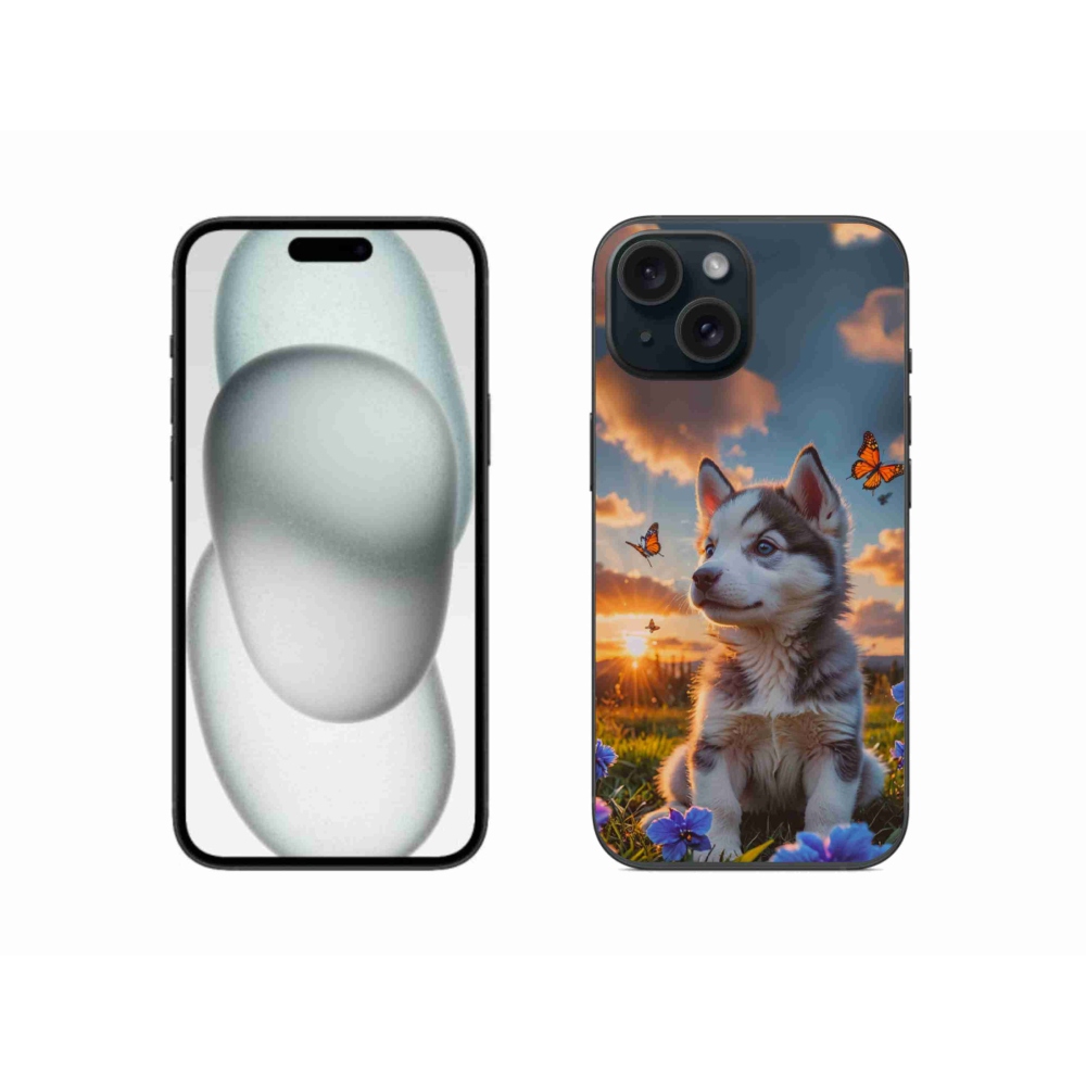 mmCase gél tok az iPhone 15-hez – husky naplementekor