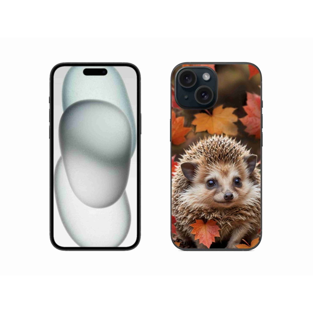 mmCase gél tok az iPhone 15-hez – sündisznó a levelek között
