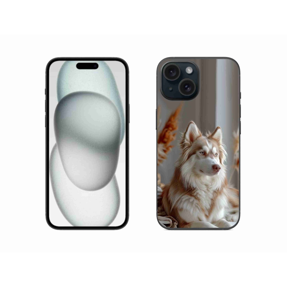 mmCase gél tok az iPhone 15-hez – nyugodt szibériai husky