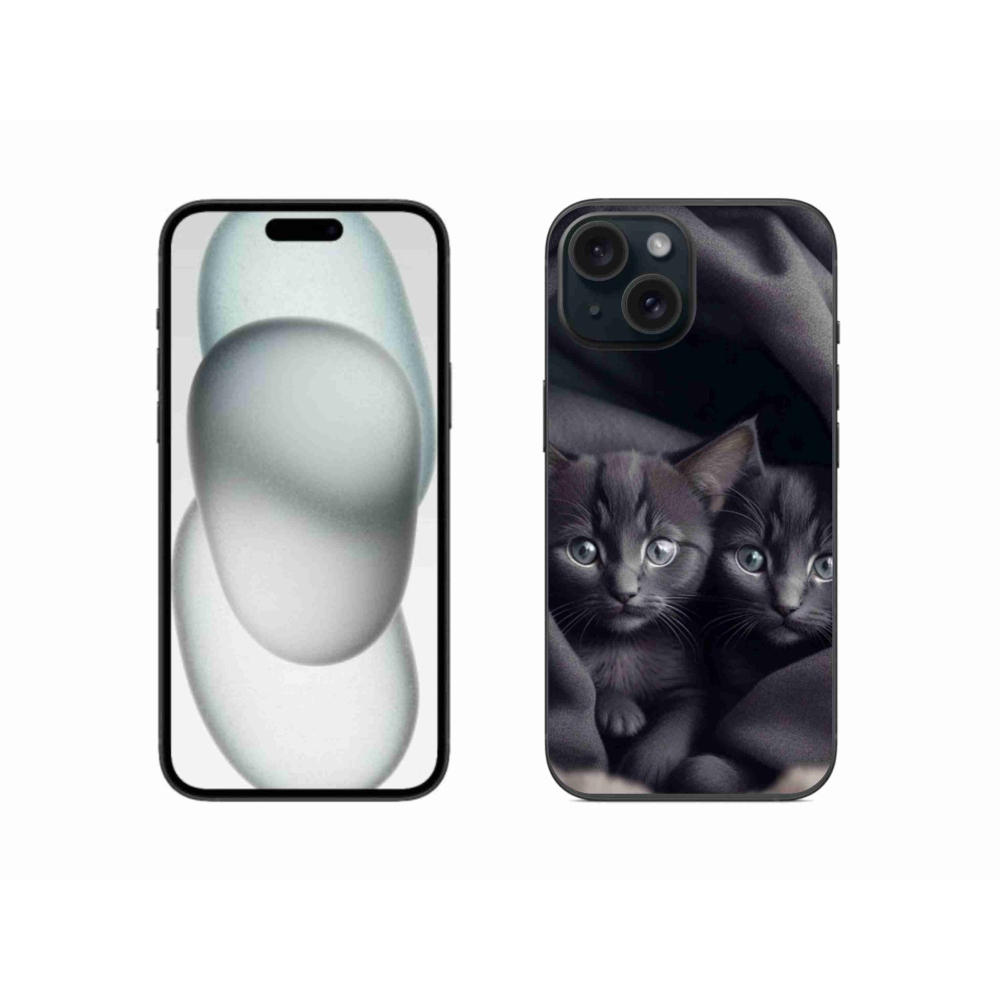 Zselés borítás mmCase iPhone 15 készülékhez - cat duo
