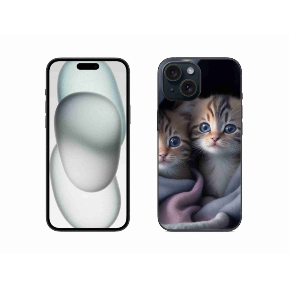 Zselés borítás mmCase iPhone 15-hez - cat duo 2