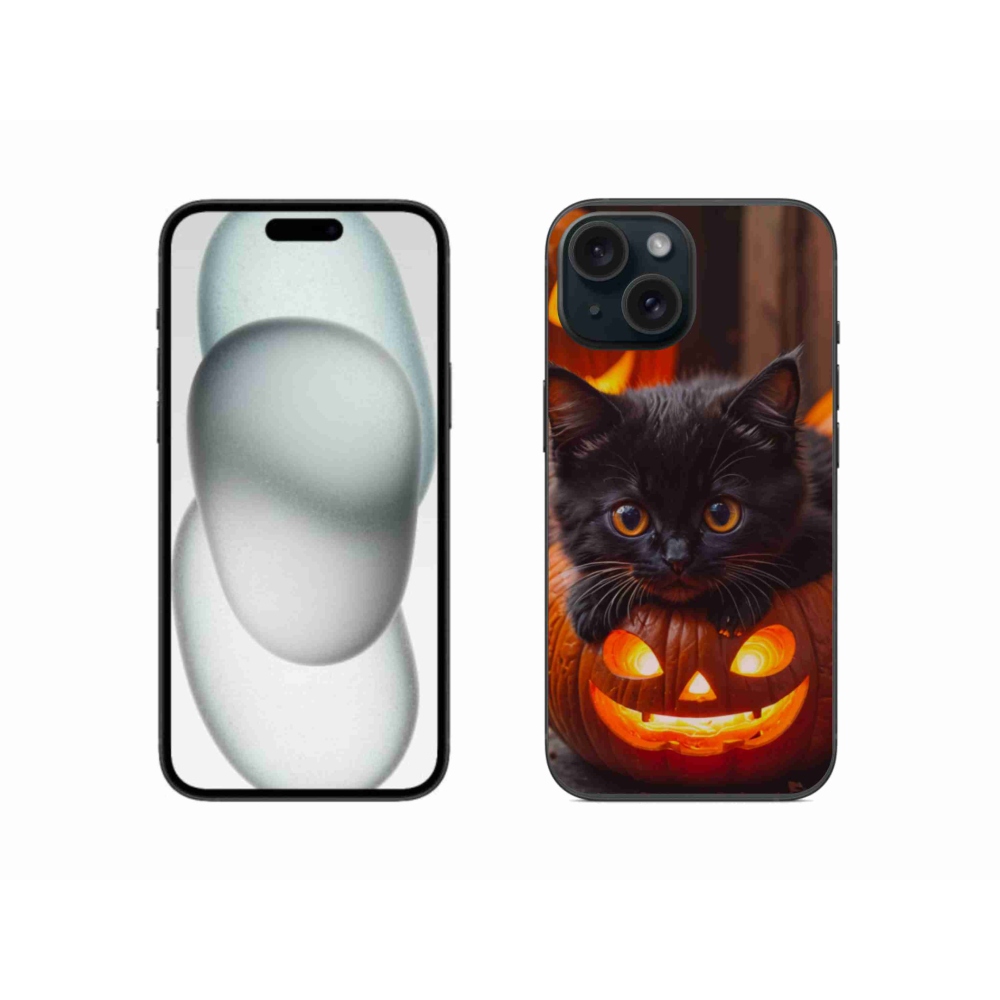 Zselés borítás mmCase iPhone 15 készülékhez - cica és tök