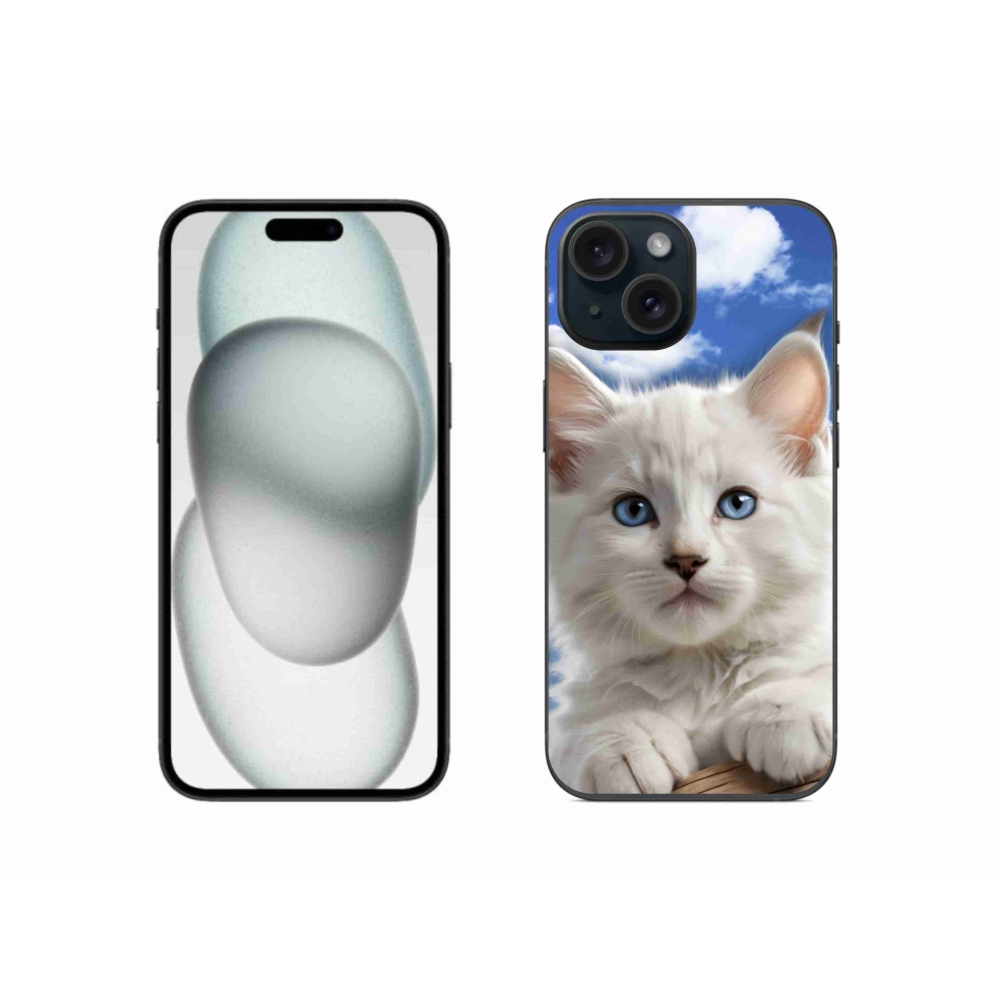 mmCase gél tok az iPhone 15-hez – cica és felhők