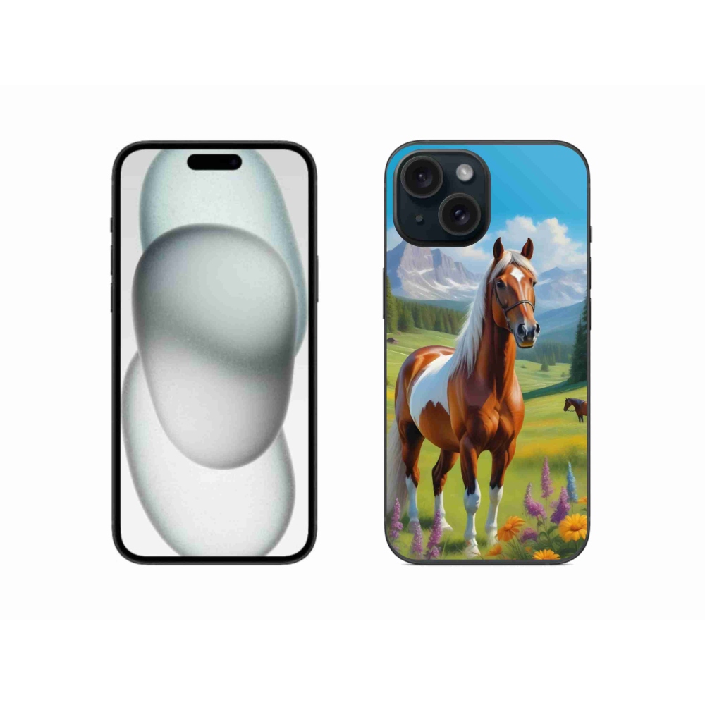 mmCase gél tok az iPhone 15-hez – ló a réten