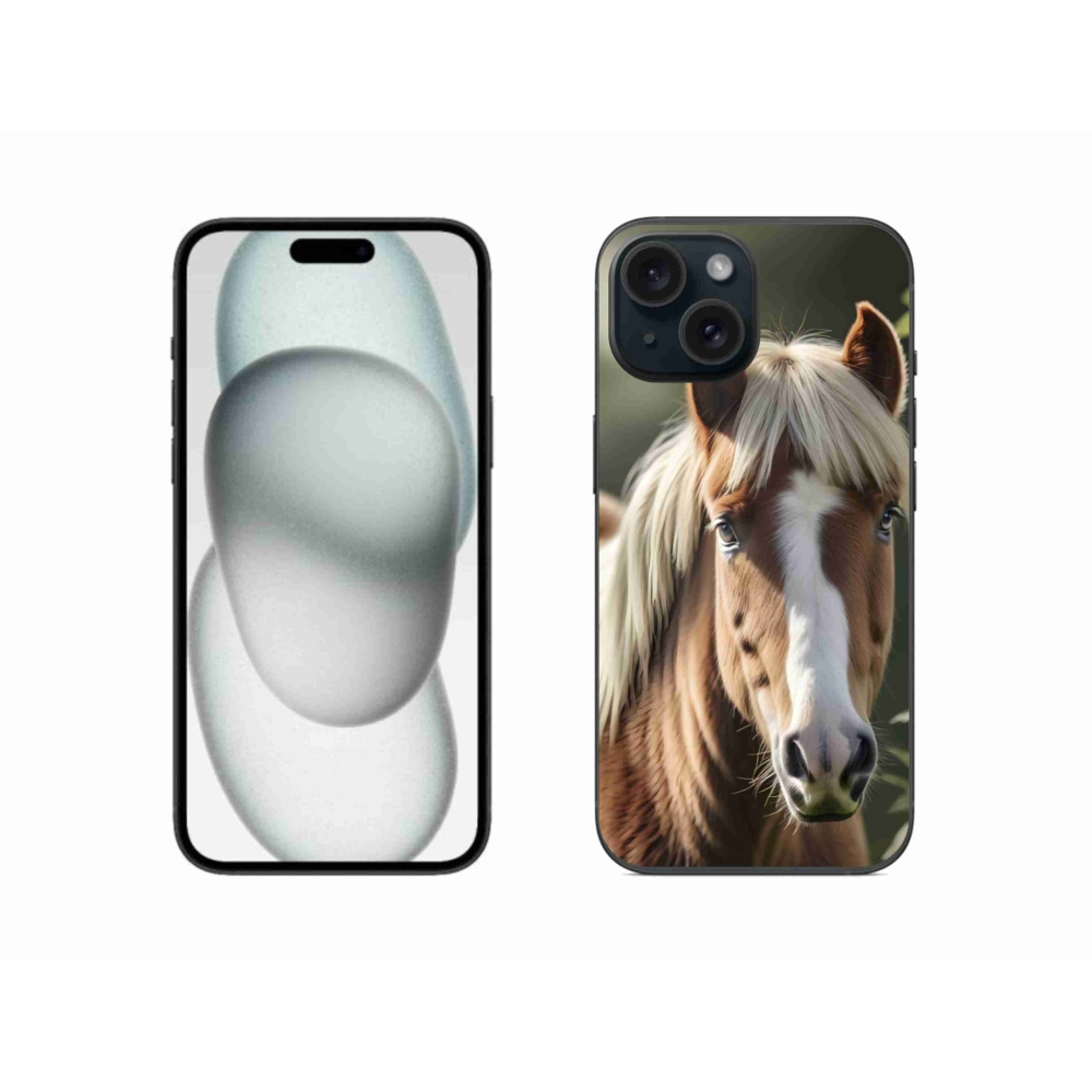 mmCase gél tok az iPhone 15-hez – világos sörényű ló