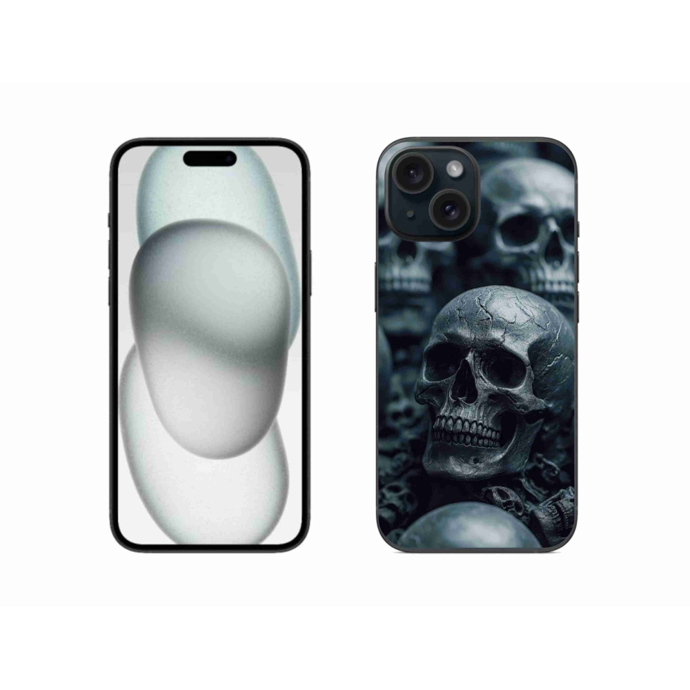 Zselés borítás mmCase iPhone 15 - koponya 2