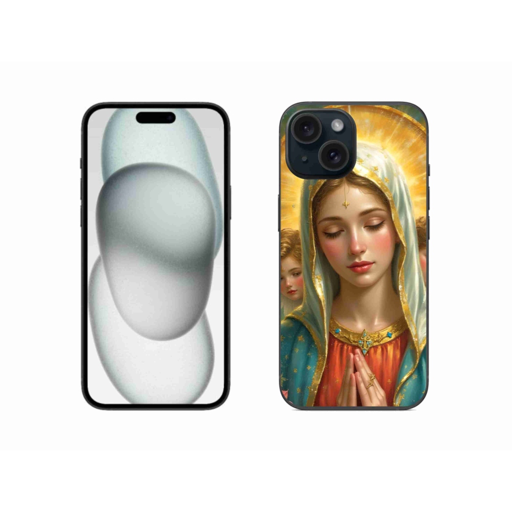 Zselés borítás mmCase iPhone 15-hez - vallási motívum 3