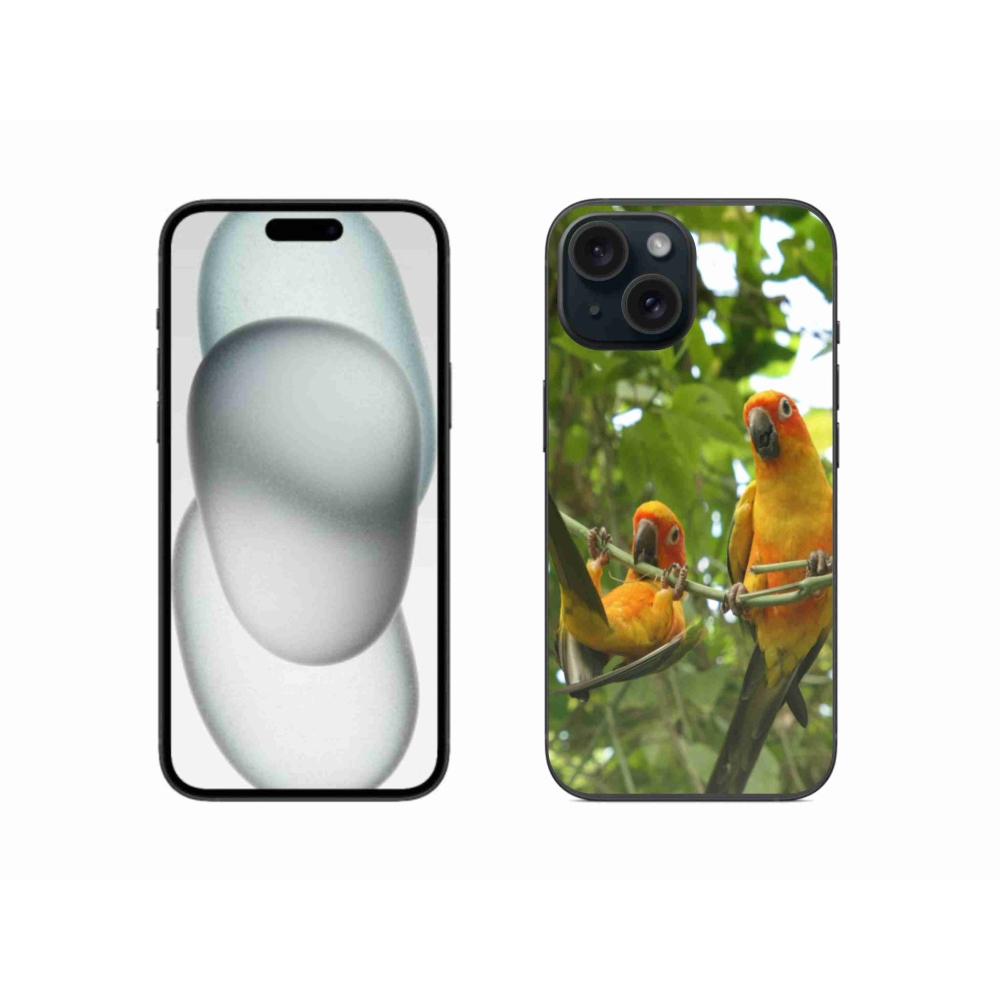 Gél borítás mmCase iPhone 15-hez - papagájok aratingy