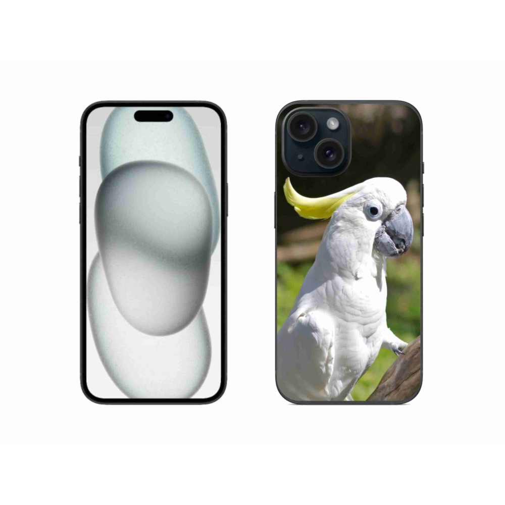 Zselés borítás mmCase iPhone 15 készülékhez - papagáj kakadu 2