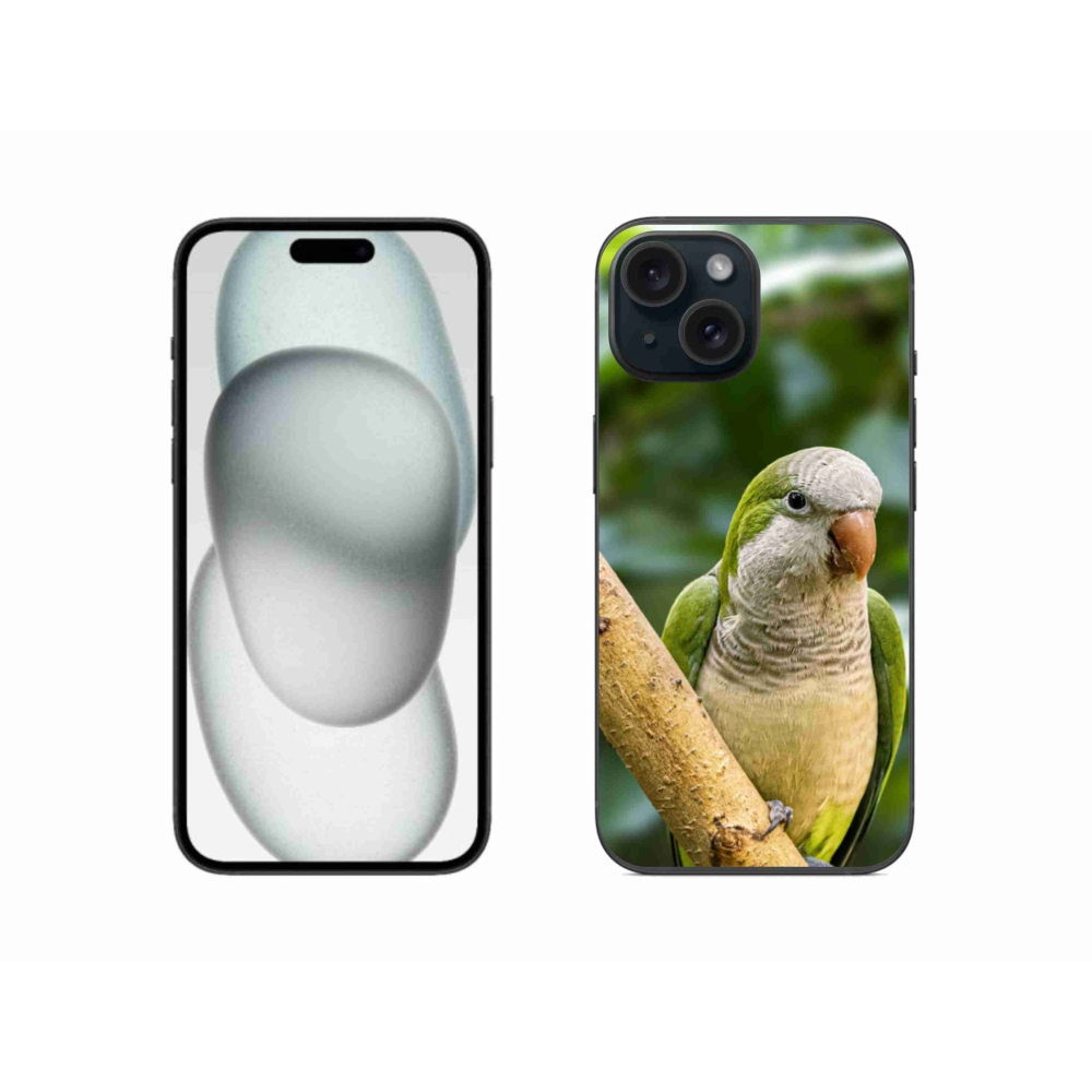 Zselés borítás mmCase iPhone 15 készülékhez - papagáj